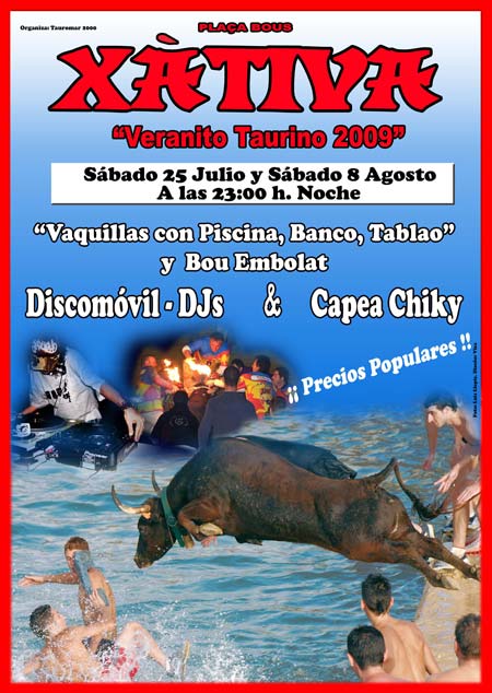 TOROS XATIVA EN PISCINA