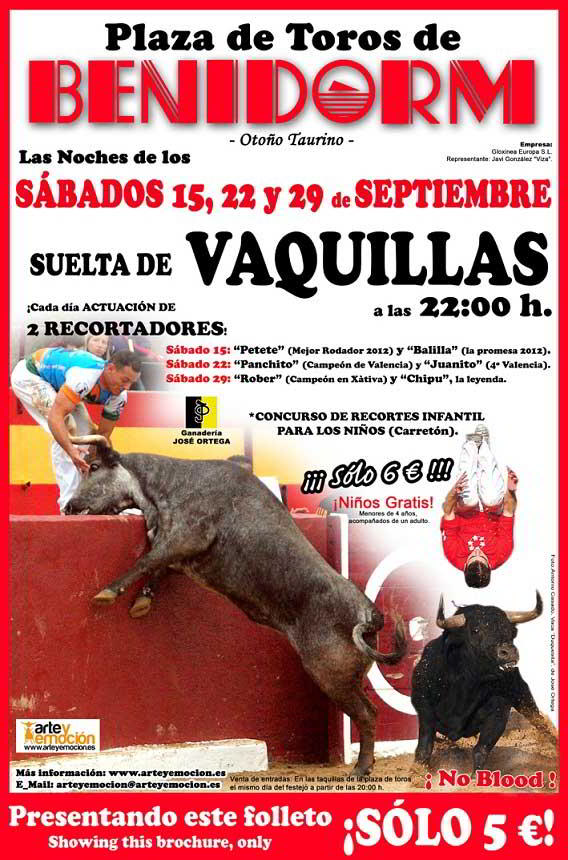 Benidorm cierra el sábado su ‘estación taurina’ con vaquillas